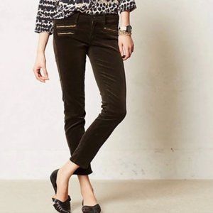 AG Adriano Goldschmied The Moto Stevie Ankle Zipper Slim Straight Corduroy